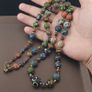 Ancient Gabri Thousand Eyes Skunk Glass Beads Necklace Image 3