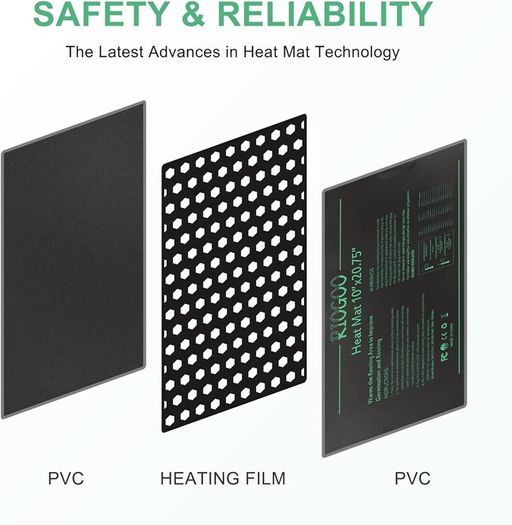 NEW SALE | Seedling Heat Mat, Waterproof Greenhouse Heating Pad 10" x 20.75" Germination Heated Propagator Warming Mat for Terrarium Reptile Amphibian