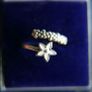 Vintage 925 Sterling Silver Plumeria Wrap Ring 2,2g Image 4
