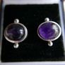 Vintage Sterling Silver 925 Amethyst Earrings Image 10