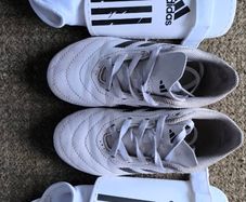 adidas kids football shin guards and boots