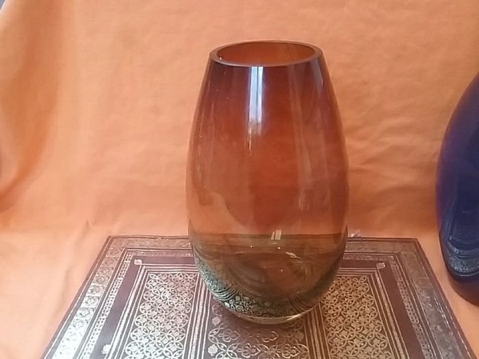 Two Coloured Glass Vases