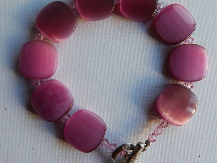 TATEOSSIAN Sterling Silver 925 Beaded Bracelet L8"