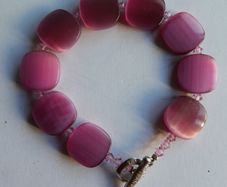 TATEOSSIAN Sterling Silver 925 Beaded Bracelet L8"
