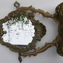 Vintage ornate brass dressing table mirror Image 7