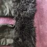 Black Faux Leather Gloves with Faux Fur Cuff Size Small Image 4