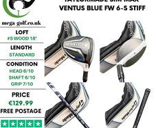 Taylormade Sim Max #5 Wood 18 Degree / Ventus Blue FW 6-S Stiff