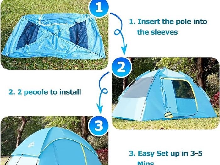 Camping Tent for S(1-2)/L(2-3) Person, Dome Tent, Easy Set Up Lightweight Tent Outdoor Tent for Camping, Hiking, Backpacking Tent
