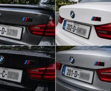 2 x M Sport Boot Badges (gloss black) FREE POST
