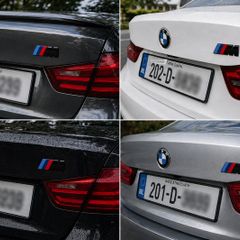 2 x M Sport Boot Badges (gloss black) FREE POST