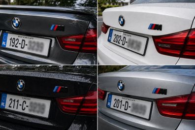 2 x M Sport Boot Badges (gloss black) FREE POST