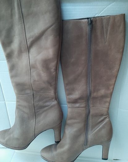Genuine leather boots knee high lining leather also