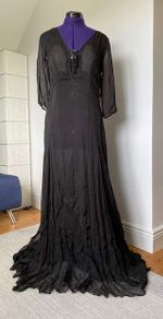 Vintage Just Cavalli black silk dress