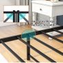 King Size Bed Frame with Storage Wooden Headboard Image 5