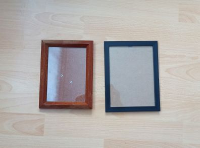 Two glazed photo frames