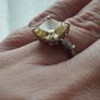 925 sterling silver ring with a yellow citrine. Image 7