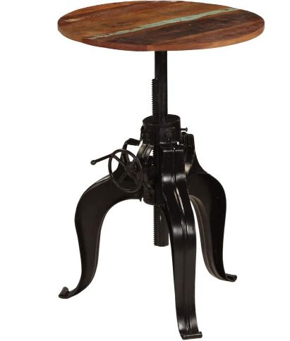 3sets Durable Recycled Wood Solid Bar Stool with Table