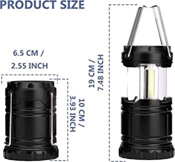 2 x Camping Lantern Battery Operated Portable LED Camping Lamp with Foldable Hook, Tent Lights Waterproof Outdoor Hanging Lamp for Emergency, Hiking, Fishing, Camping Accessories (FREE POSTAGE)