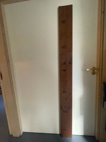 Kids height measuring wall chart - solid timber