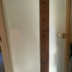 Kids height measuring wall chart - solid timber