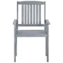Garden Chairs 2 pcs Grey Solid Acacia Wood Image 3