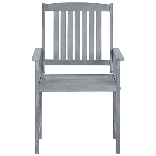 Garden Chairs 6 pcs Solid Acacia Wood Grey