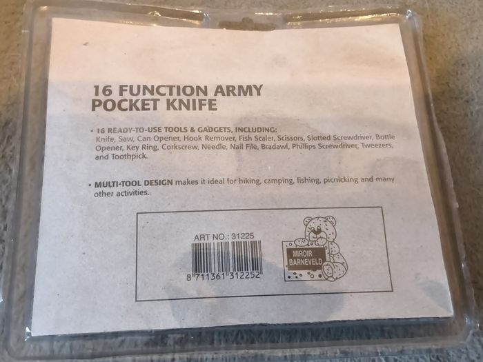 new in the packet pocket knife