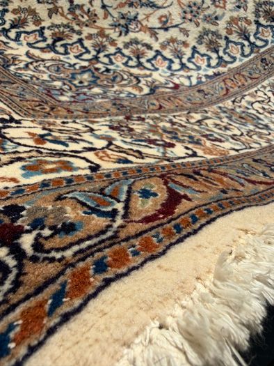 Elegant Large Persian Nain Rug | Hand-Knotted Wool | 343cm X 250cm