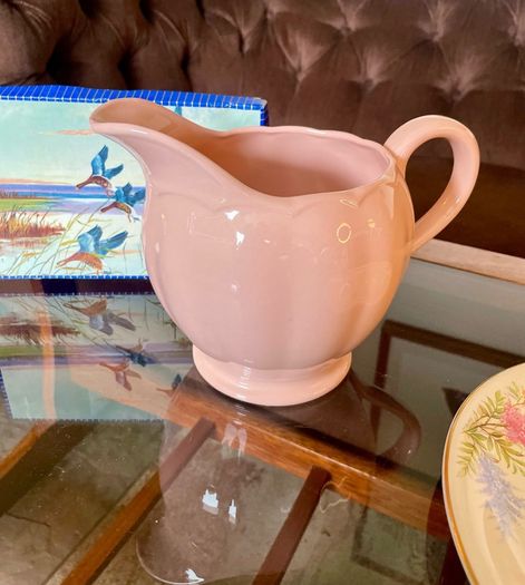 Vintage Grindley Peach Petal or Ceramic or Jug Soft Pink Glaze 1940s to the 1950s