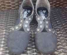 New Rieker low heeled navy shoes