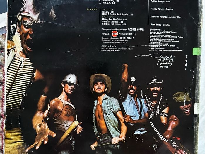 The Village People Live double album Live and Sleazy in vg condition