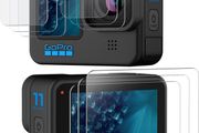 Screen Protector for GoPro Hero 11/10/9 Black with Camera Lens Protector, Tempered Glass Film, Easy Installation, HD Clear, 3-Pack Each
