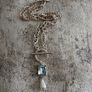 Antique Siiver Plated T-bar Necklace Image 6