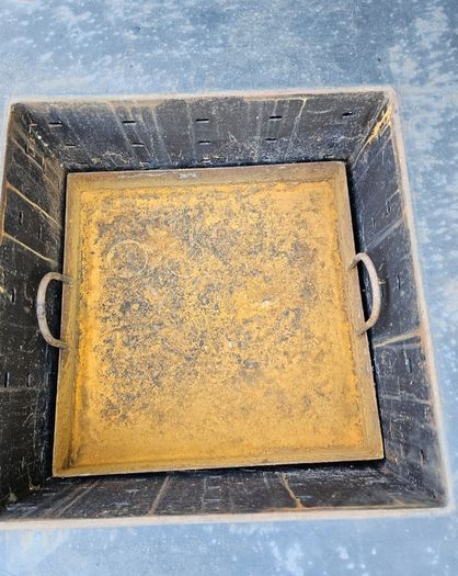 Corten Steel Square Garden Fire 1.2 Metre x 1.2 Metre