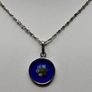 Vintage 925 Sterling Silver Millefiori Murano Glass Pendant & 835 Silver Chain Necklace Image 2