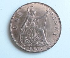 Superb 1936 English penny