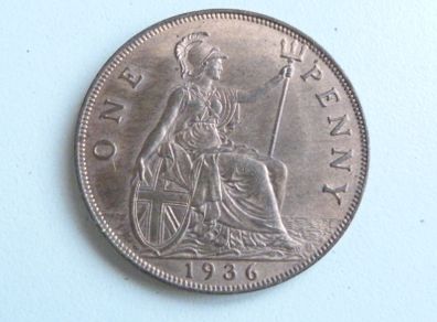 Superb 1936 English penny