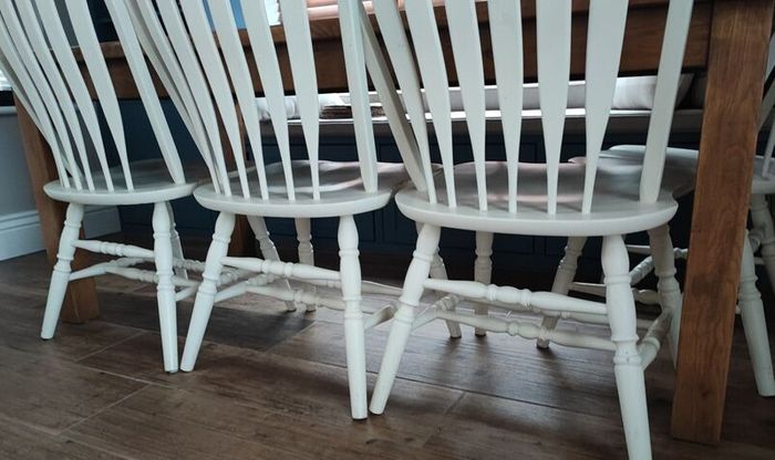 Solid oak table and chairs