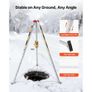 Heavy Duty Rescue Tripod Lifting Hoist 544 kg Winch, 1.25 m Adjustable Legs, 19.8 m Cable Portable Kit, 10 m Fall Protection, 1.34-2.15 m Working Height Image 2