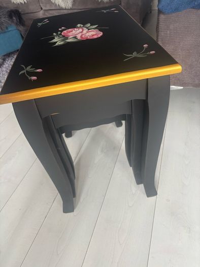 Set of black side tables new