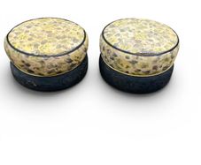 Vintage Pouffes x 2 - Leopard Print