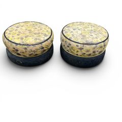 Vintage Pouffes x 2 - Leopard Print