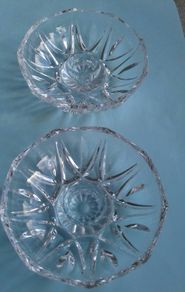 2 Glass Candle holders