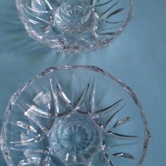 2 Glass Candle holders