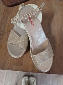 gold ladies sandals