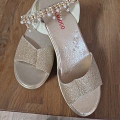 gold ladies sandals