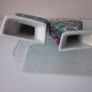 Pair of   Chinese Porcelain Turquoise vase shaped wall pocket early 20th century Image 7