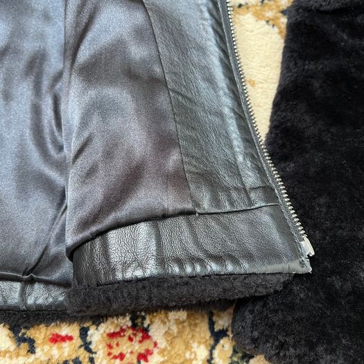 Ladies coat fur jacket with studs Italian designer Roberto Rossini uk8