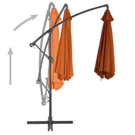 Cantilever Umbrella  Cantilever Umbrella with Aluminium Pole Terracotta 300 cm