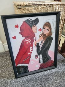 Cross stitch framed picture